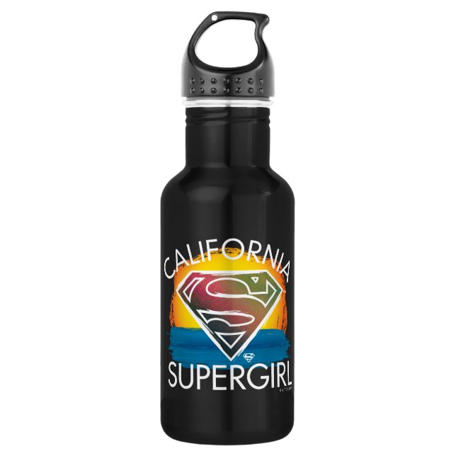 Bouteille D'eau California Supergirl Sunset Graphic (Devant)