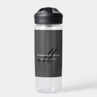 Calligraphie classique Monogramme Mariage gris