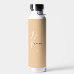 Bouteille D'eau Camel | Nom de script monographique personnalisé é<br><div class="desc">Script De Camel Classique Personnalisé Monogramme Nom Élégante Bouteille D'Eau Chic. Un design simple et moderne en noir et blanc avec calligraphie manuscrite pour un look professionnel et sophistiqué. Créez vos propres cadeaux éco-personnalisés. N'importe quelle police,  n'importe quelle couleur,  aucun minimum.</div>