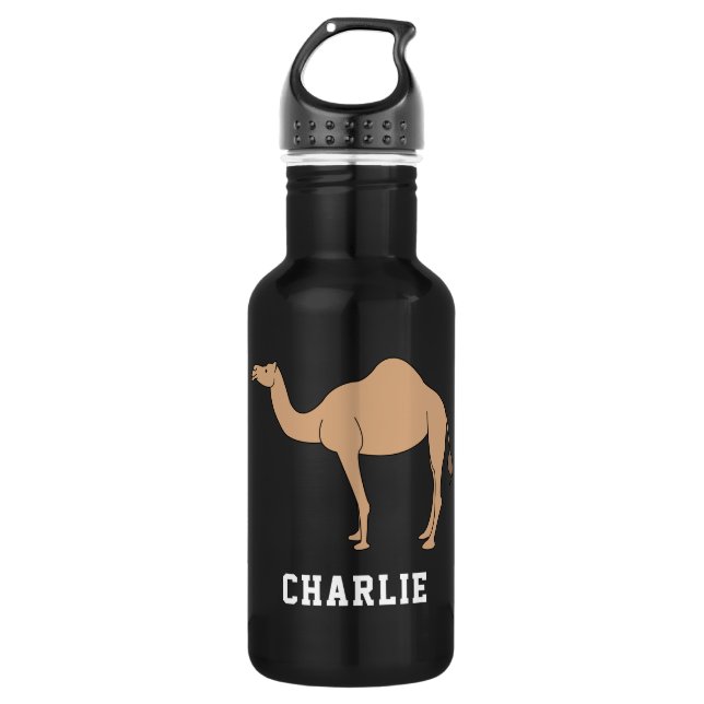 Bouteille D'eau Camel Unique Garçon Anniversaire Personnalisé Nom (Devant)