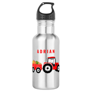 Bouteille D'eau Camion de tracteur rouge personnalisé pour l'école