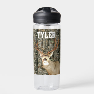 Bouteille D'eau Camo Deer Nom de chasse Hommes Sports Buck