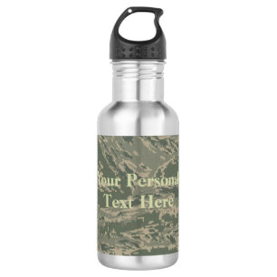 Bouteille D'eau Camouflage militaire vert en acier inoxydable