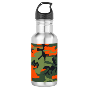 Bouteille D'eau Camouflage orange et vert, Militaire, Armée
