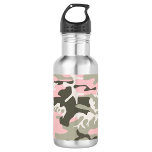 Bouteille D'eau Camouflage rose et vert, Militaire, Armée