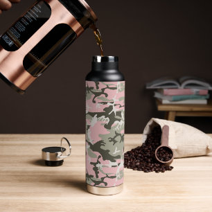 Bouteille D'eau Camouflage rose et vert, Militaire, Armée