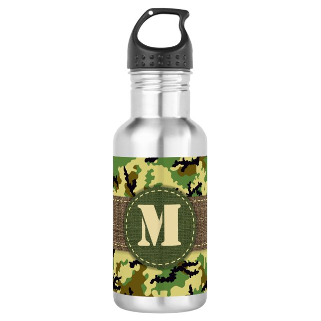 Bouteille D'eau Camouflage Woodland (Devant)