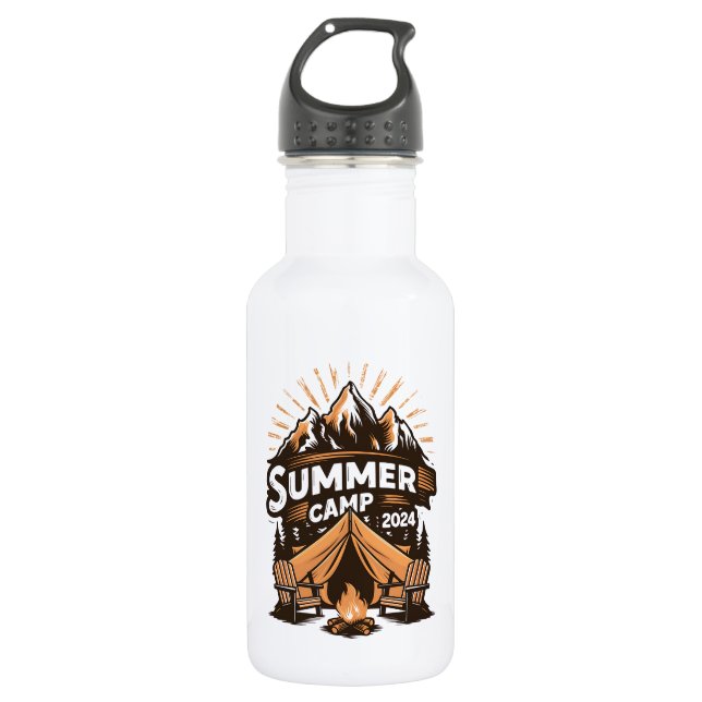 Bouteille D'eau Camp d'été 2024 Vacances de camping d'été Correspo (Devant)