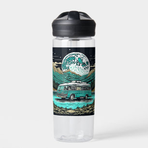 Bouteille D'eau Camper turquoise Vintage RV dans les montagnes Ret