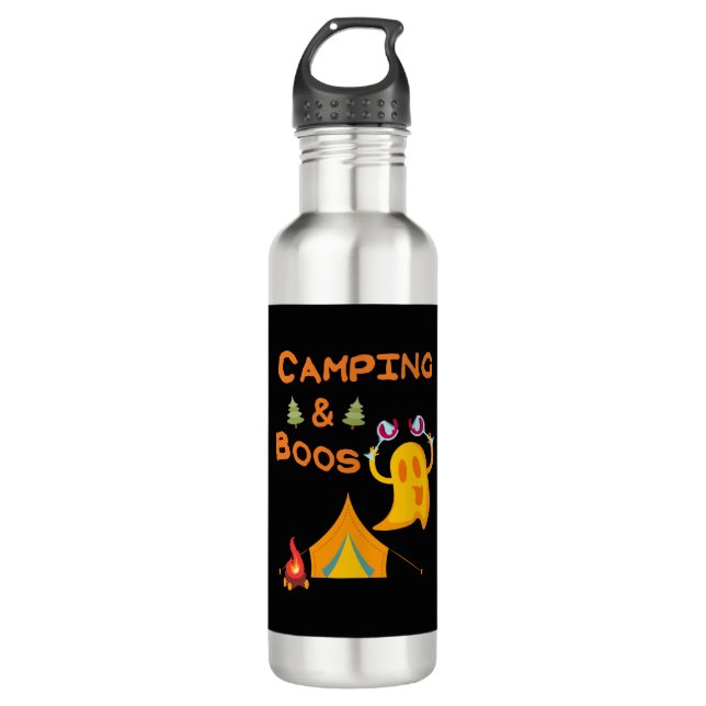 Bouteille D'eau Camping & Boos Ghosts Vin Camping Halloween (Devant)