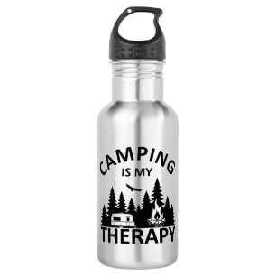 Bouteille D'eau Camping est ma thérapie drôle slogan de camper