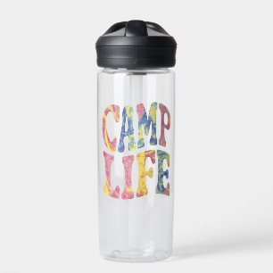 Bouteille D'eau Camping Filles d'été Camp Life Tie-Die Rétro