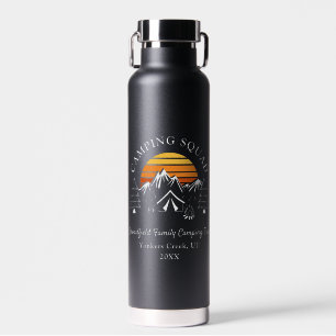 Bouteille D'eau Camping Retro Famille Correspondant Camp Personnal