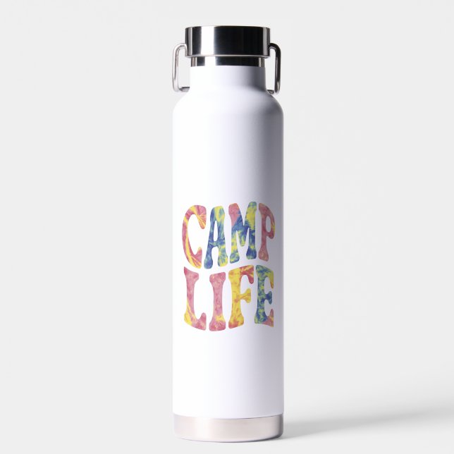 Bouteille D'eau Camping Summer Girls Camp Life Cravate-Die Retro (Avant)