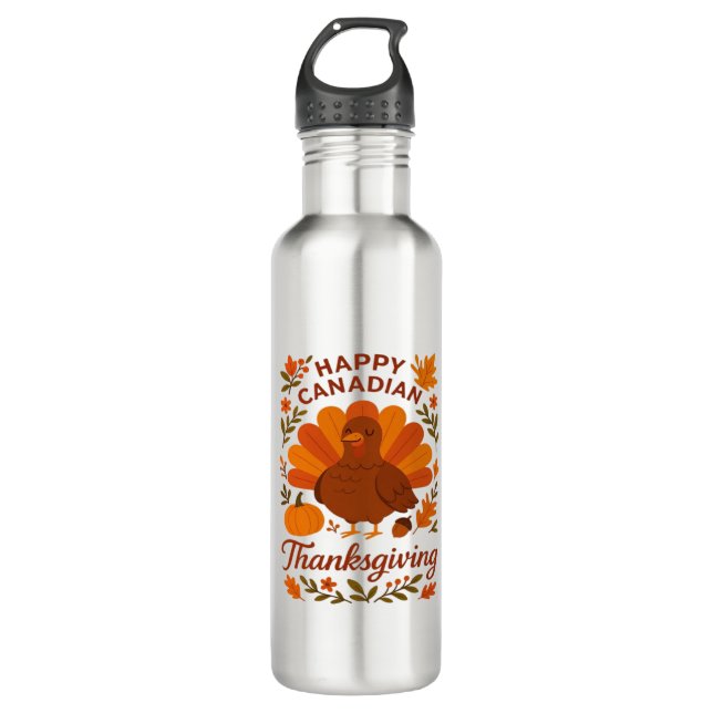 Bouteille D'eau Canadian Thanksgiving Autumn Celebration Classic T (Devant)