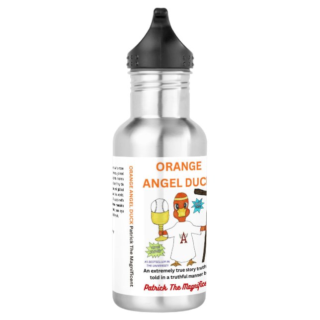 Bouteille d'eau Canard Ange Orange (Droite)