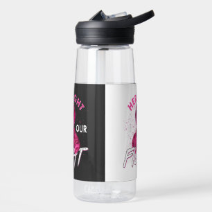 Bouteille D'eau Cancer du sein Son combat est notre combat Cancer
