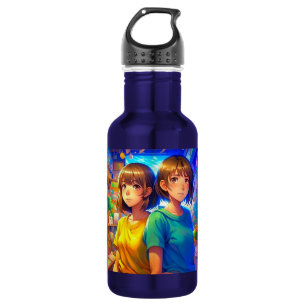 Bouteille D'eau Caractères Anime Art coloré