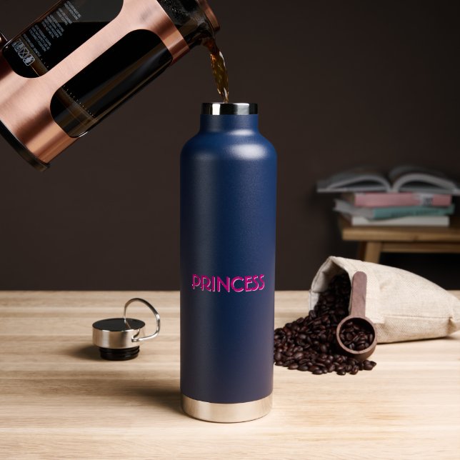 Bouteille D'eau Carafe Princess Navy Hydratation Conçue avec Charm (Café (pivotée))