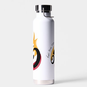 Bouteille D'eau Carburez votre feu. motivation cycliste
