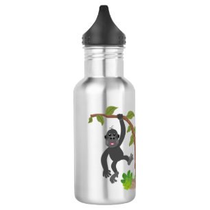 Bouteille D'eau Caricature de bébé gorille joyeux