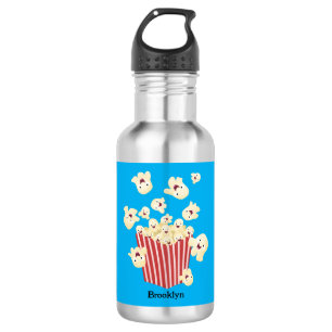 Bouteille D'eau Caricature de pop-corn drôles
