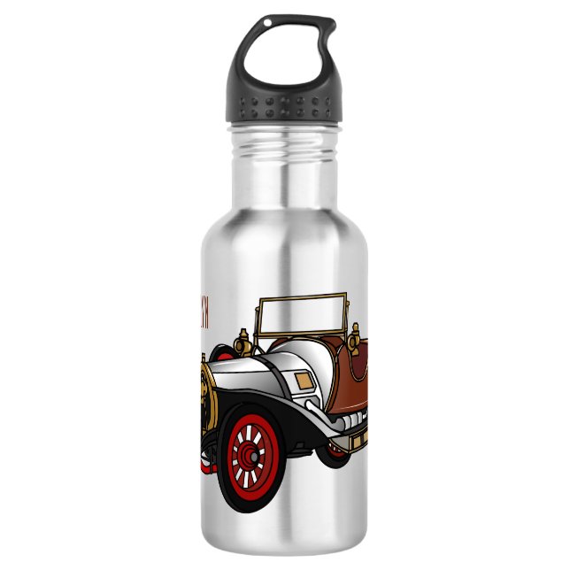 Bouteille D'eau Caricature de voiture classique 1920 (Devant)