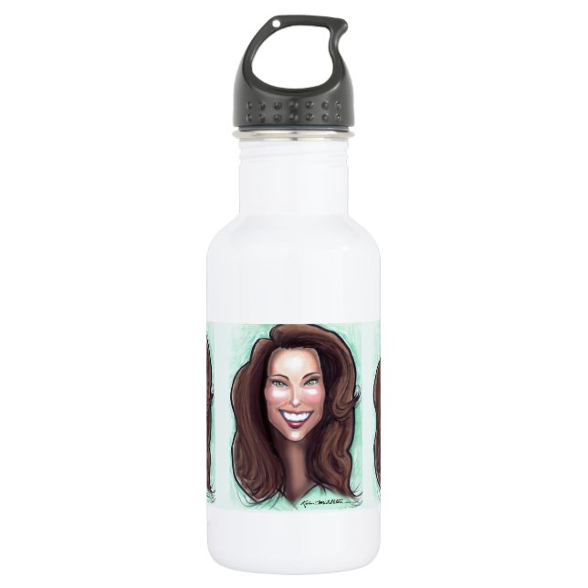 Bouteille D'eau Caricature Kate Middleton (Devant)