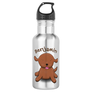 Bouteille D'eau Caricature pour chien de chiot joyeux