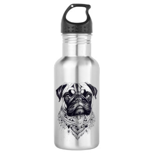 Bouteille D'eau Carlin Animaux de compagnie Nature Illustration Ar