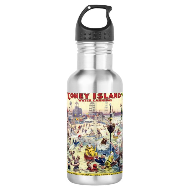 Bouteille D'eau Carnaval de Coney Island, 1898 (Devant)