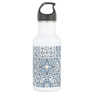 Bouteille D'eau Carreaux Méditerranéens, Marocains, Majolique, Azu