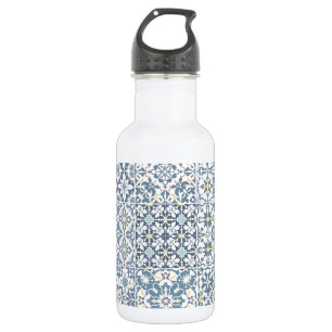 Bouteille D'eau Carreaux Méditerranéens, Marocains, Majolique, Azu