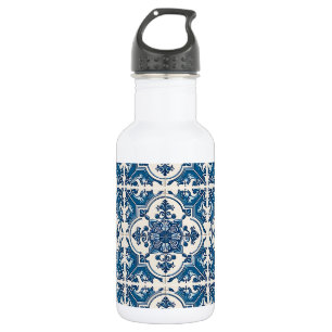 Bouteille D'eau Carreaux Méditerranéens, Portugais, Azulejo, Majol