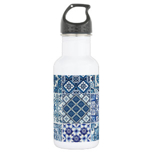 Bouteille D'eau Carreaux méditerranéens, portugais, azulejo, majol