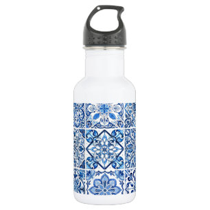 Bouteille D'eau Carreaux méditerranéens, portugais, azulejo, majol