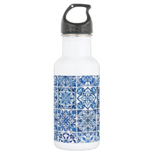 Bouteille D'eau Carreaux Méditerranéens, Portugais, Azulejo, Majol