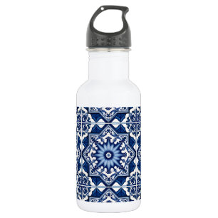 Bouteille D'eau Carreaux Méditerranéens, Portugais, Azulejo, Majol