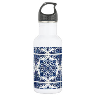 Bouteille D'eau Carreaux Méditerranéens, Portugais, Azulejo, Majol
