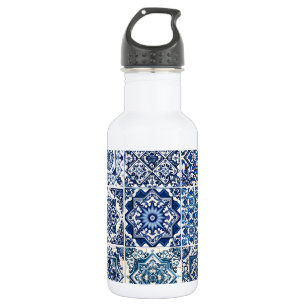 Bouteille D'eau Carreaux Méditerranéens, Portugais, Azulejo, Majol