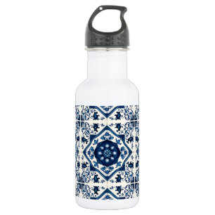 Bouteille D'eau Carreaux Méditerranéens, Portugais, Azulejo, Majol