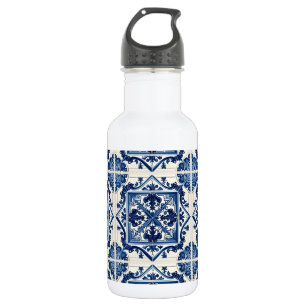 Bouteille D'eau Carreaux Méditerranéens, Portugais, Azulejo, Majol