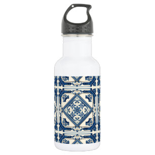 Bouteille D'eau Carreaux Méditerranéens, Portugais, Azulejo, Majol