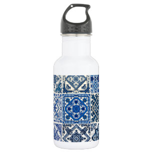 Bouteille D'eau Carreaux méditerranéens, portugais, azulejo, majol