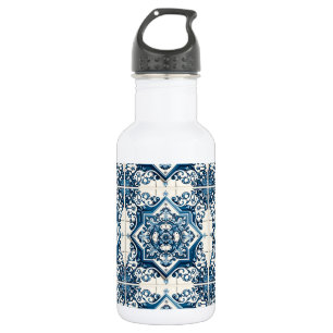 Bouteille D'eau Carreaux Méditerranéens, Portugais, Azulejo, Majol