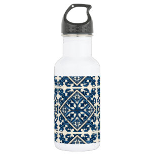 Bouteille D'eau Carreaux Méditerranéens, Portugais, Azulejo, Majol