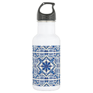 Bouteille D'eau Carreaux Méditerranéens, Portugais, Azulejo, Majol