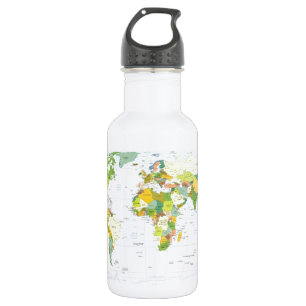 Bouteille D'eau Carte mondiale Globe Pays Atlas