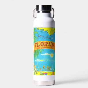 Bouteille D'eau Carte postale colorée de Floride