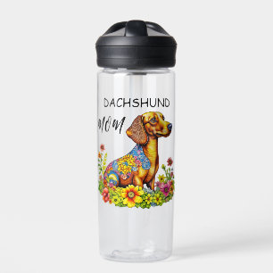 Bouteille D'eau Carton mignon AI Dachshund Maman